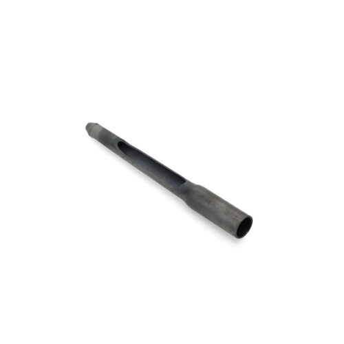 Metal tine with a cylindrical shape, featuring a side eject design and a dark finish