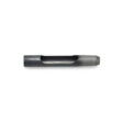 Black metal tine with a side eject design, featuring a smooth surface and rounded end
