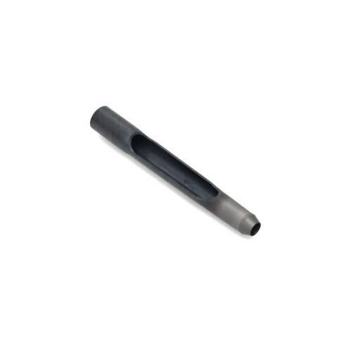 Black metal tine with a hollow center, designed for Toro Titan side eject systems