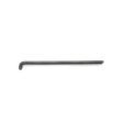 A long, solid needle tine with a slight curve, featuring a dark metallic finish