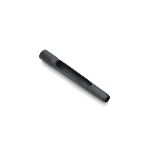 Black side eject tine with a hollow center, designed for Toro Titan equipment