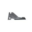 Black closed spoon tine with a curved edge and mounting hole, angled for installation