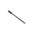 A solid round tine with a pointed end, featuring a black finish and cylindrical handle