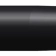Black hollow tine with a tapered end, shown from the side, designed for aerating soil