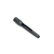 A black side eject tine with a hollowed design, angled for efficient use in gardening tools