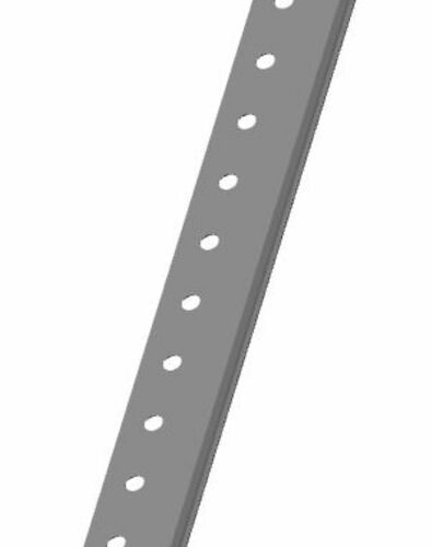 623_b86ce694-12ba-4499-a675-8170f6112cff Gray metal bedknife with multiple holes for mounting, designed for Toro lawn equipment