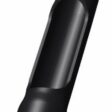 Black side eject tine with a cylindrical shape and hollow center, shown at an angle