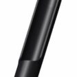 Black metal tine with a cylindrical shape, featuring a hollow center and smooth surface