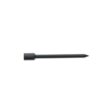 A solid round tine with a pointed tip, featuring a black finish and cylindrical base