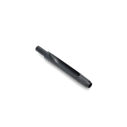 Black quad tine with a smooth surface, featuring a tapered end for easy attachment