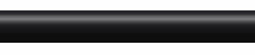 Solid round tine in black, 5.50 inches long and 0.38 inches wide, with a tapered end