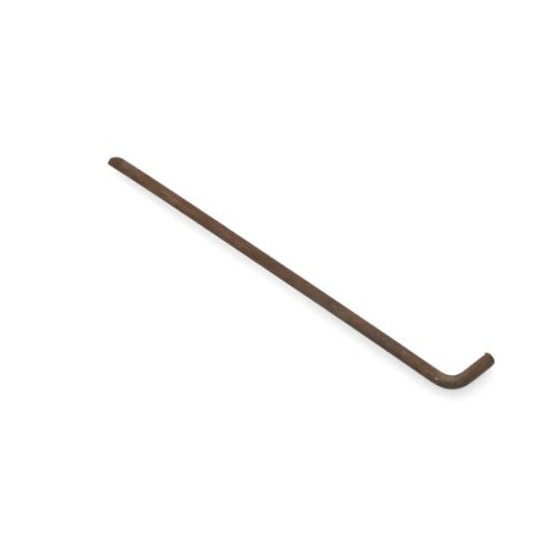 A long, solid needle tine with a slight curve, showing a rusty brown color and simple design