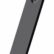Black slicing tine with a pointed tip and a mounting hole, angled for visibility