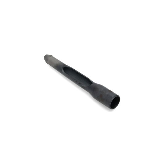 Black carbide tine with a side eject design, featuring a tapered end and smooth surface