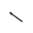 Solid round tine with a pointed end, black metal, shown from a side angle