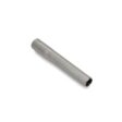 Metal hollow tine with a cylindrical shape, showcasing a smooth, silver finish and open end