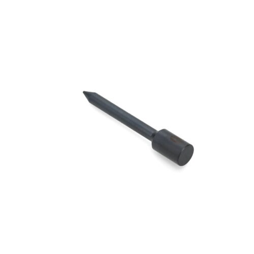 Solid round tine with a pointed end, featuring a black finish and cylindrical base