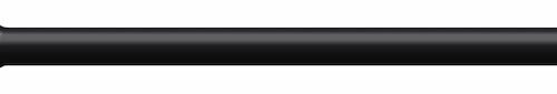 Solid round tine in black, featuring a tapered end and cylindrical body, shown from the side