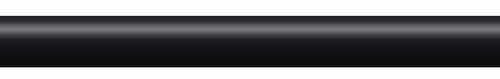 Solid round tine in black, featuring a pointed end and a cylindrical body, suitable for various applications