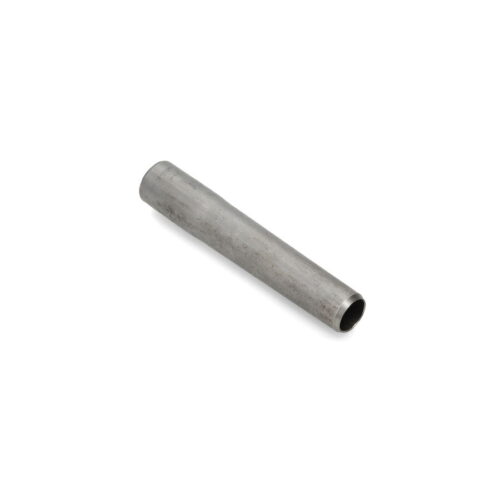 A hollow metal tine with a cylindrical shape, measuring 4.75 inches long and 0.75 inches wide