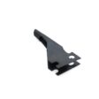 Black closed spoon tine attachment with a curved shape and two mounting holes