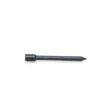Black solid round tine with a pointed end, measuring 6.50 inches by 0.50 inches