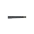 A dark carbide tine with a hollow design, showcasing its cylindrical shape and tapered end