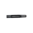 Black and gray tine with a smooth surface, designed for side eject functionality in lawn equipment