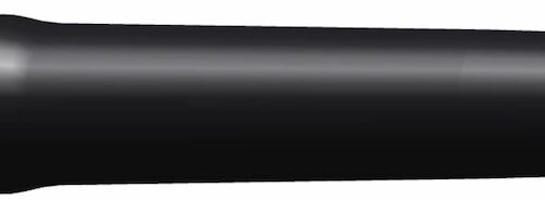 Black hollow mount with a tapered end, designed for 22.2 mm (7/8") applications