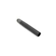 Black hollow tine with tapered end, showcasing a cylindrical shape and smooth surface