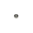 Close-up of a silver roller bearing with a black inner ring, used in rear roller brushes
