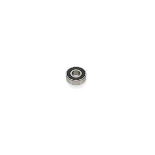 Close-up of a silver roller bearing with a black inner ring, used in rear roller brushes