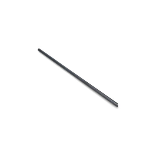 A solid black tine measuring 12mm in diameter and 16.25 inches long, lying flat on a white background