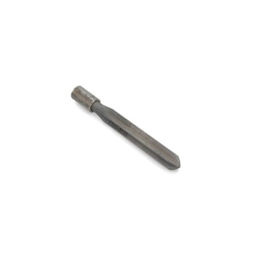 Metal tine cross tool with a pointed end, showcasing a rugged, industrial design