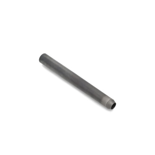 A cylindrical carbide hollow tine in dark gray, designed for lawn aeration tools