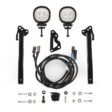 Components for electric mower assembly including lights, brackets, and wiring harness
