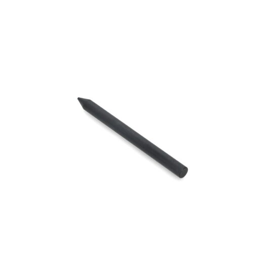 Solid round tine in black, measuring 4.50 inches long and 0.38 inches wide, displayed on a white background