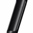 Black metal tine with a hollow center, designed for side eject functionality in lawn equipment