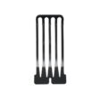 Black metal turf guard with eight tines, designed for lawn care and soil aeration