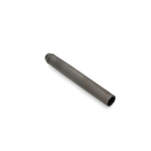A cylindrical carbide tine with a hollow center, showcasing a dark metallic finish