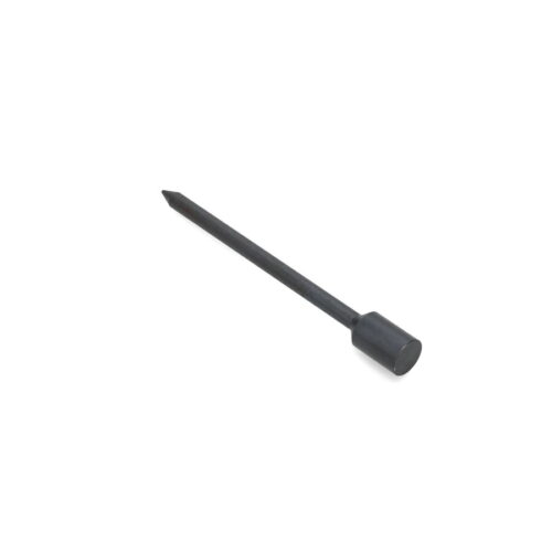Solid round tine with a cylindrical base, measuring 6.50 inches in length and 0.35 inches in diameter