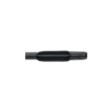 Black side eject tine with a smooth surface, showcasing its elongated design and rounded ends