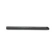 Solid metal tine, cylindrical shape, black color, viewed from a side angle, designed for gardening tools