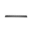 Replacement Micro Cut bedknife, metallic, elongated with multiple mounting holes for Toro mowers