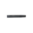 A black hollow tine tool, cylindrical and smooth, designed for aerating soil