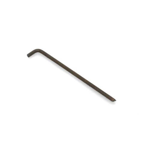 A metal needle tine with a 5.00 mm diameter and 5.43-inch length, shown from a side angle