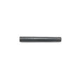 A black hollow tine with a cylindrical shape, designed for lawn aeration tools