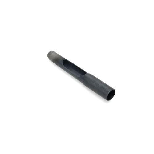 A black carbide tine with a side eject feature, showing a cylindrical shape and smooth finish