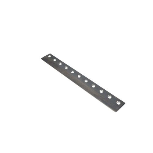 Metal bedknife with multiple mounting holes, designed for Toro lawn equipment replacement