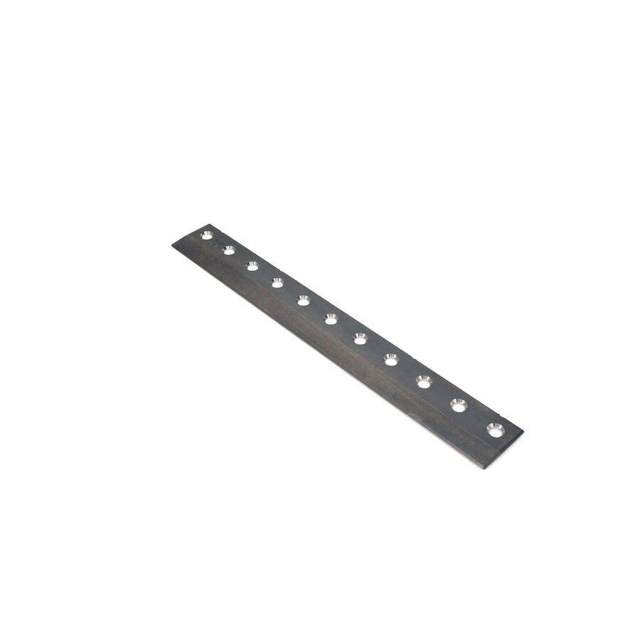 623_f848955d-c861-4408-bf96-49a958ee10d5 Metal bedknife with multiple mounting holes, designed for Toro lawn equipment replacement